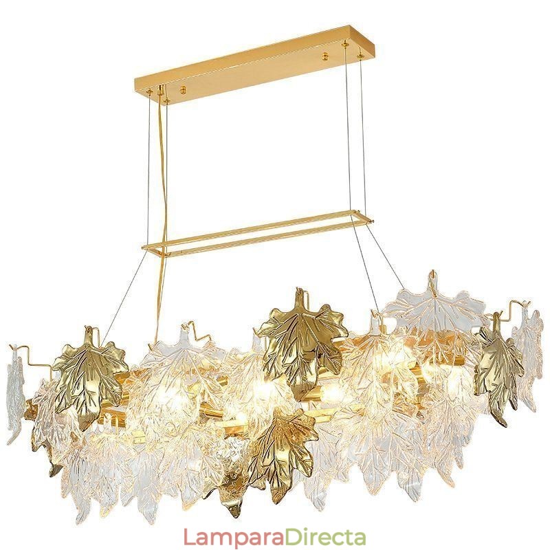 Lámpara colgante de hoja de arce, decoración del hogar, iluminación de vidrio
