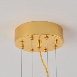 Lámpara colgante de hoja de arce con diseño de araña de cristal para decoración del hogar europea