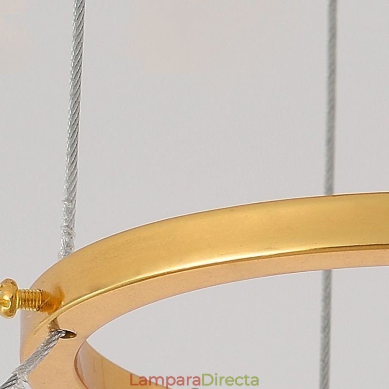 Lámpara colgante de cristal estilo europeo con forma de abanico