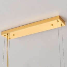 Lámpara colgante ovalada de plumas de cristal artístico
