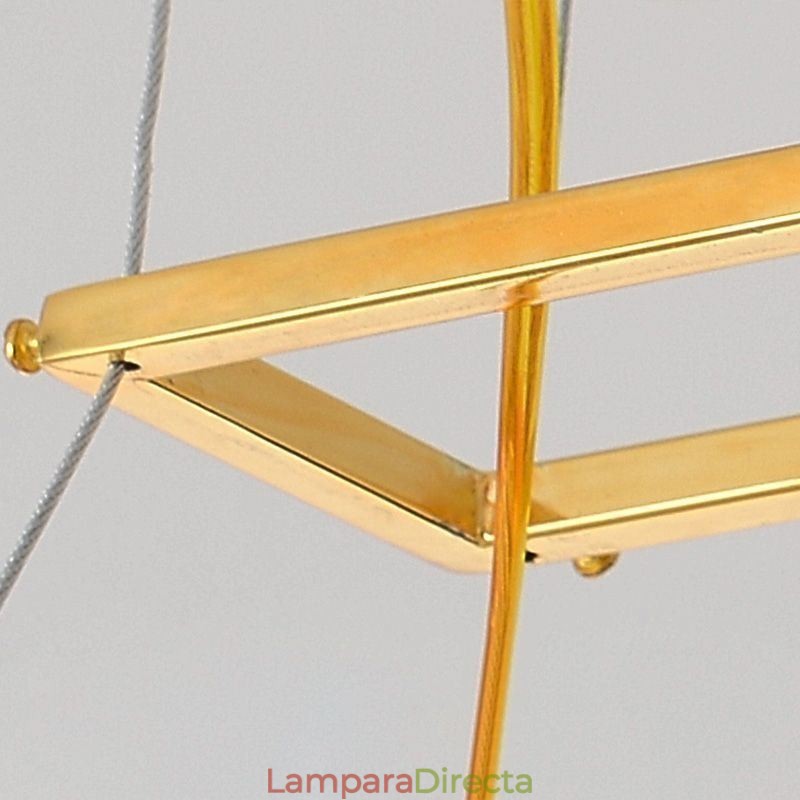 Lámpara colgante ovalada de plumas de cristal artístico