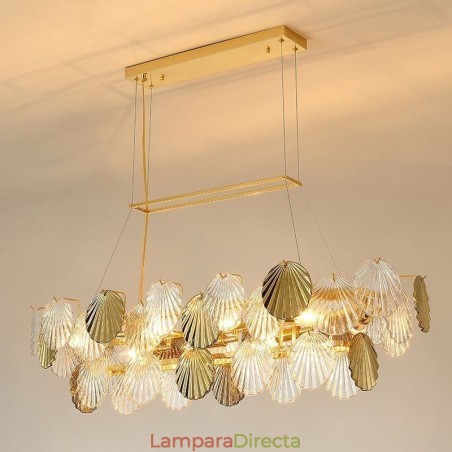 Lámpara colgante de cristal de lujo con forma de concha Lámpara colgante de cristal de lujo con forma de concha