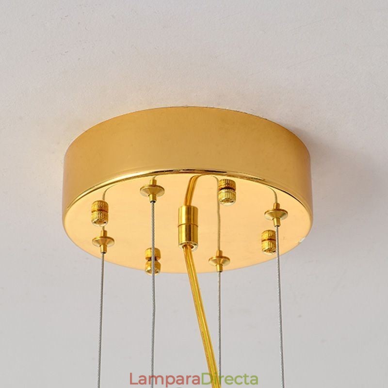 Lámparas de araña modernas de cristal con forma de concha para comedor