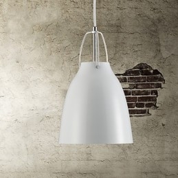 Lámpara colgante contemporánea y contraída de 1 luz de metal.
