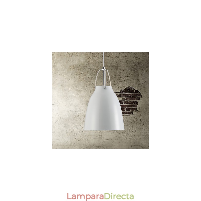 Lámpara colgante contemporánea y contraída de 1 luz de metal.