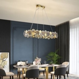 Lámpara colgante de cristal europea de lujo y creativa