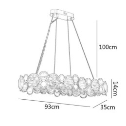 Lámpara colgante de cristal europea de lujo y creativa