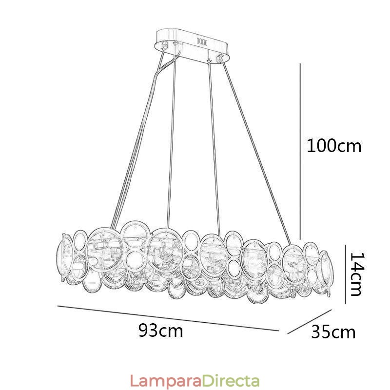 Lámpara colgante de cristal europea de lujo y creativa