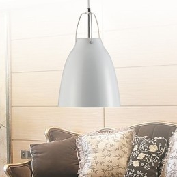 Lámpara colgante contemporánea y contraída de 1 luz de metal.