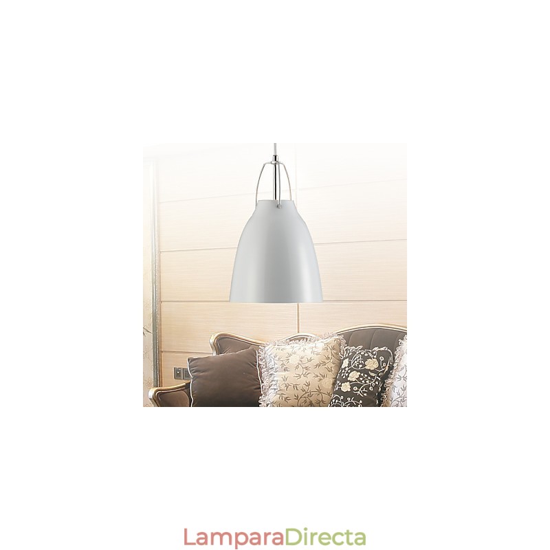 Lámpara colgante contemporánea y contraída de 1 luz de metal.