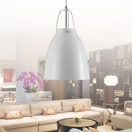 Lámpara colgante contemporánea y contraída de 1 luz de metal.