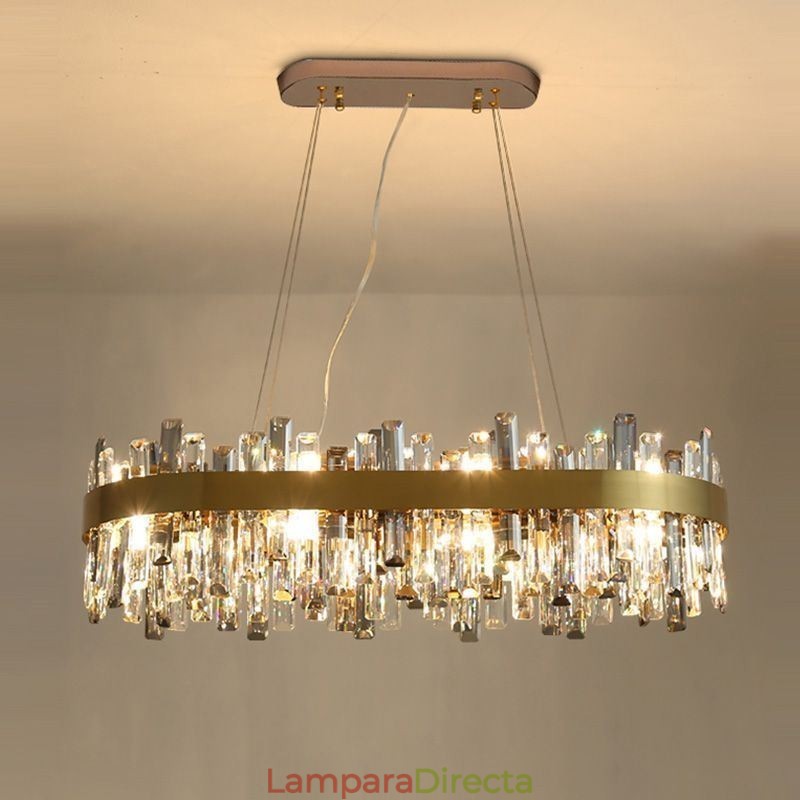 Lámpara colgante de cristal posmoderna de lujo ligera