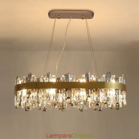 Lámpara colgante de cristal posmoderna de lujo ligera Lámpara colgante de cristal posmoderna de lujo ligera