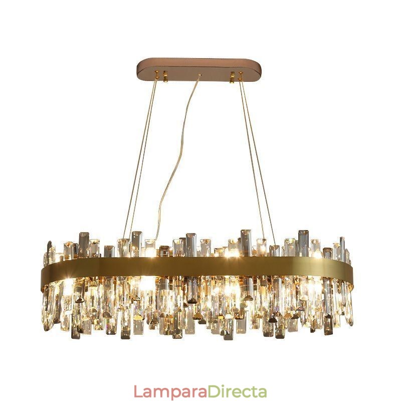 Lámpara colgante de cristal posmoderna de lujo ligera