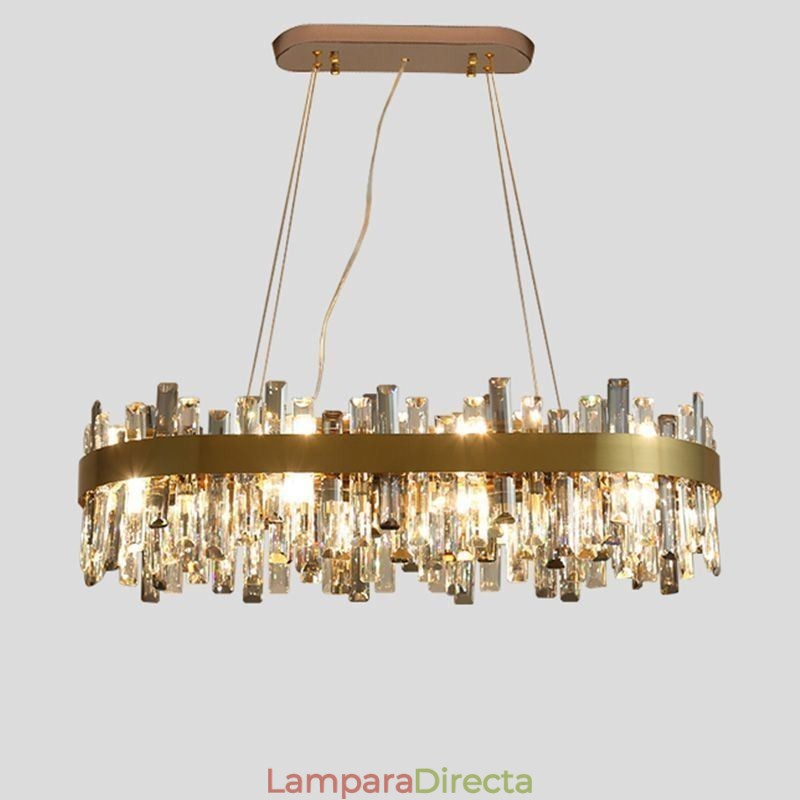 Lámpara colgante de cristal posmoderna de lujo ligera