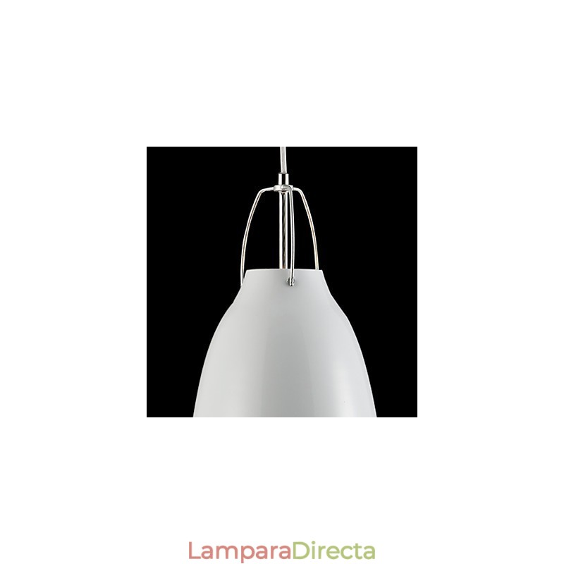 Lámpara colgante contemporánea y contraída de 1 luz de metal.