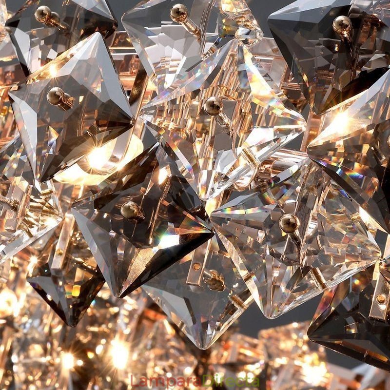 Lámpara de araña de cristal europea, luz creativa, iluminación colgante de lujo