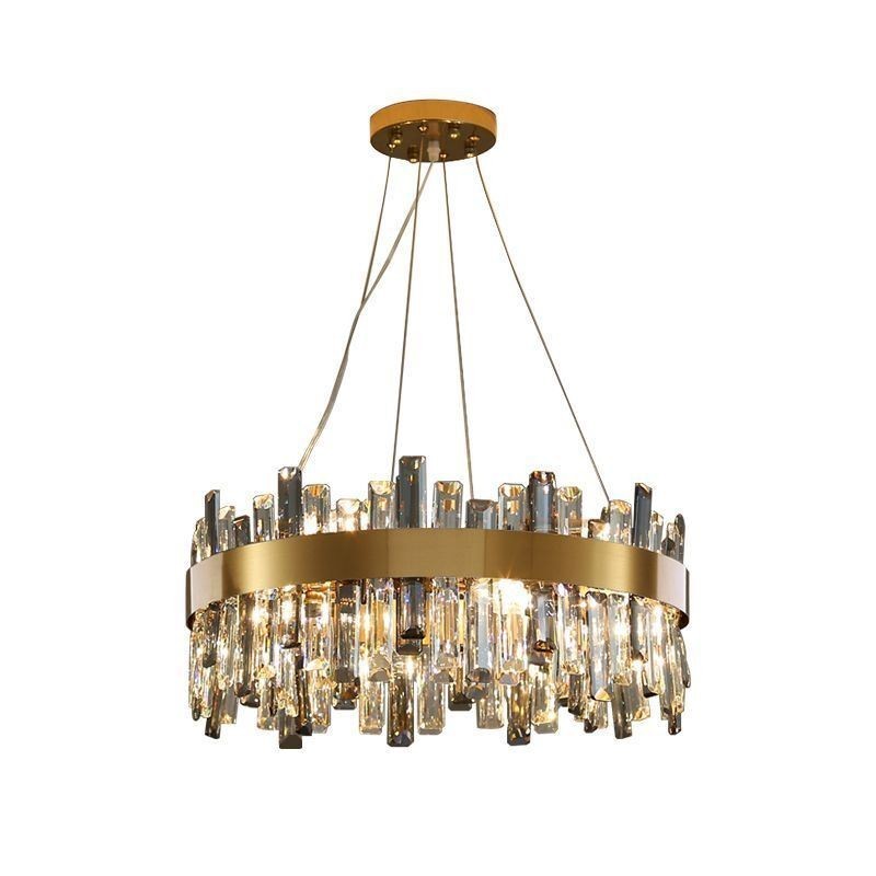 Lámpara colgante de cristal de lujo de estilo europeo para sala de estar