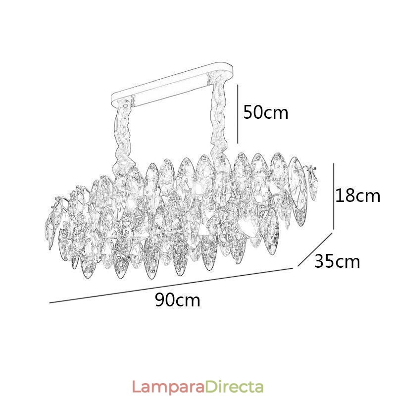 Lámpara colgante de lujo ligera para decoración del hogar, lámpara de araña de cristal para sala de estar