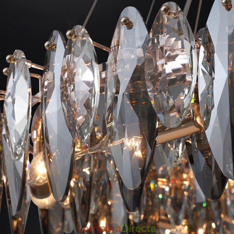 Lámpara colgante de lujo ligera para decoración del hogar, lámpara de araña de cristal para sala de estar