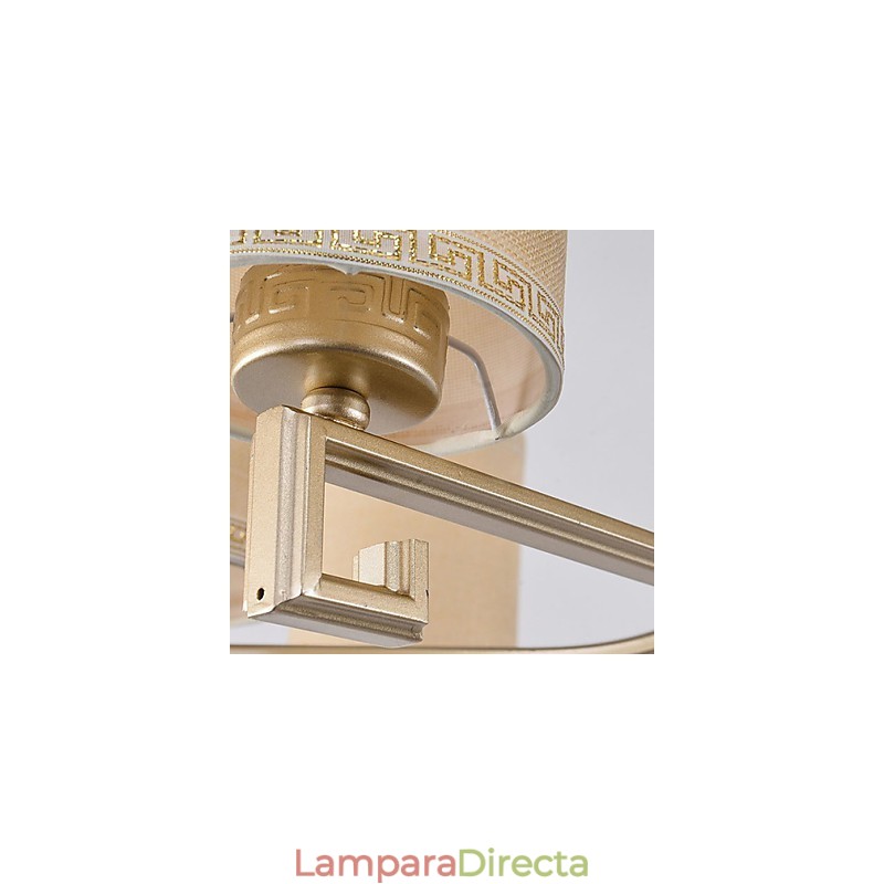 Lámpara de araña de estilo chino con imitación de hierro y cobre.