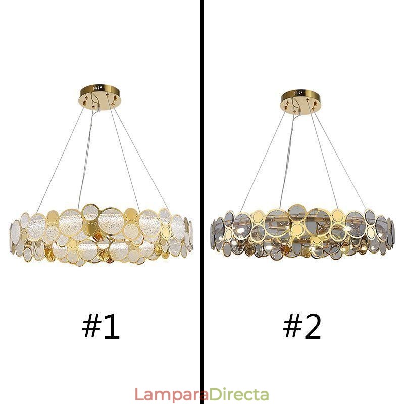 Lámpara colgante de cristal europea, luz creativa y de lujo.