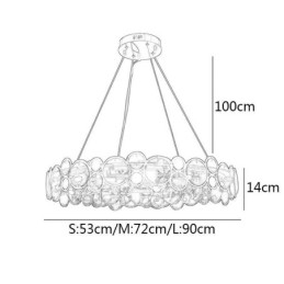 Lámpara colgante de cristal europea, luz creativa y de lujo.