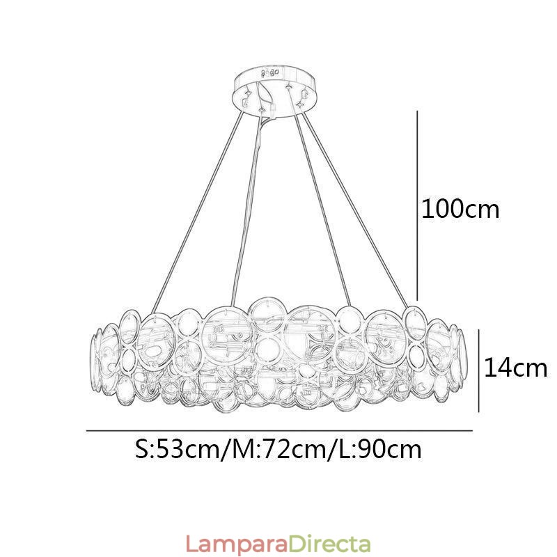 Lámpara colgante de cristal europea, luz creativa y de lujo.