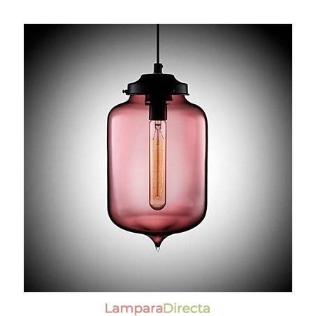 Lámpara colgante minimalista de hierro con diseño de botella, 1 luz Lámpara colgante minimalista de hierro con diseño de botella, 1 luz