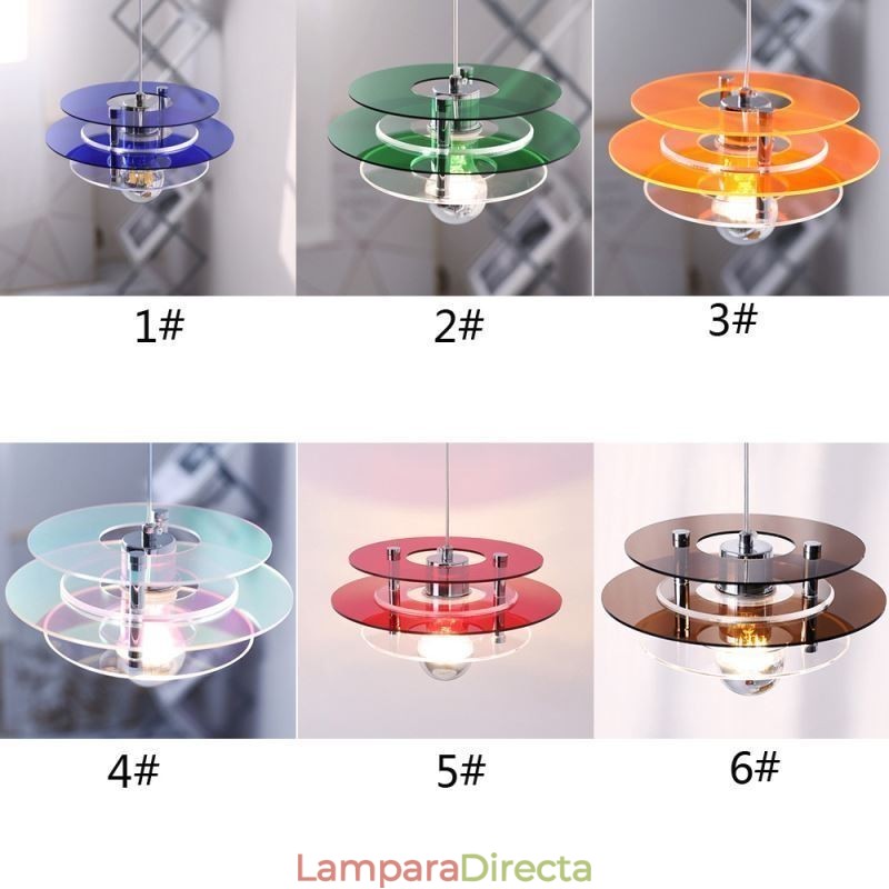 Lámpara colgante nórdica de acrílico con decoración posmoderna