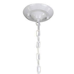 Lámpara de araña estilo mini Country Garage blanca + luces de cristal azul