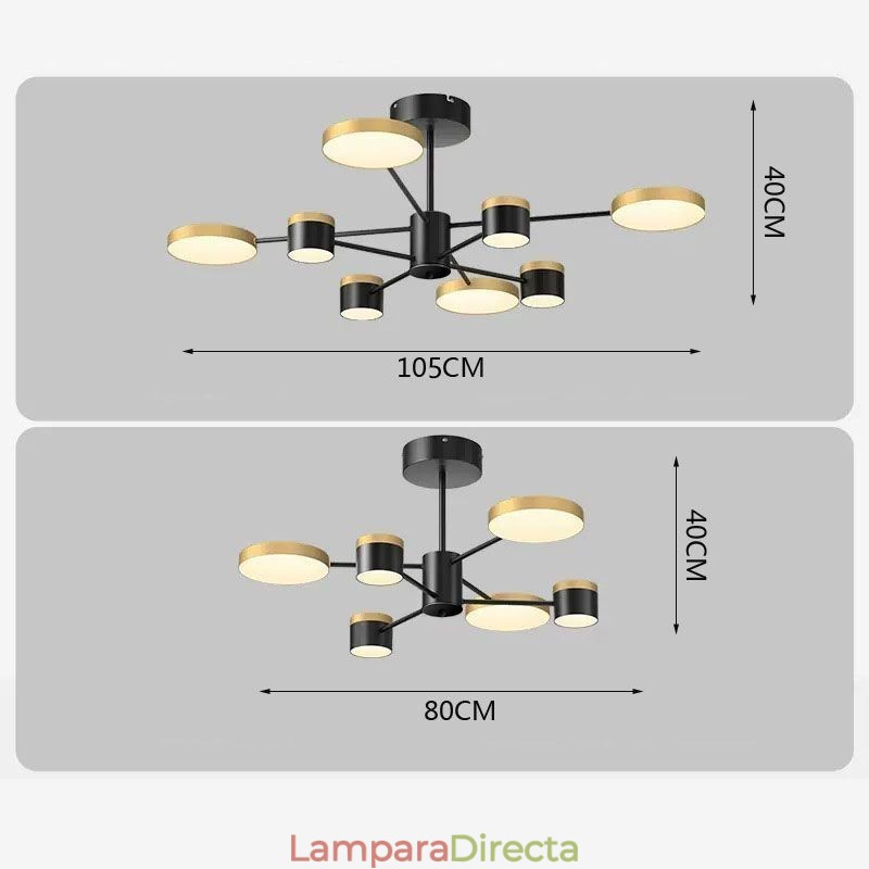 Lámpara colgante con proyección de estrellas