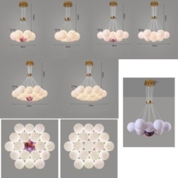 Lámpara colgante moderna con forma de burbuja de luna y bolas impresas en 3D