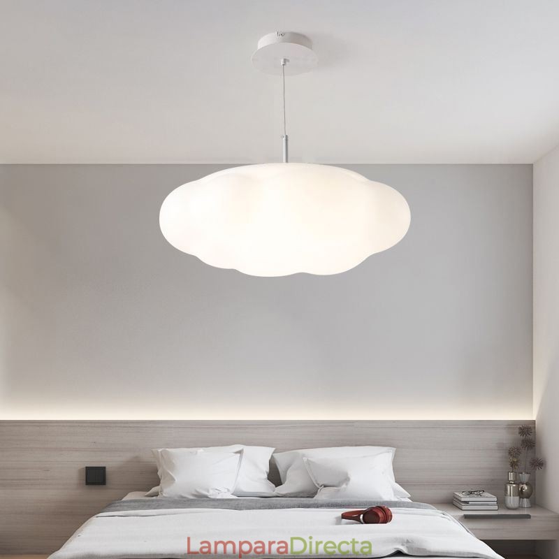 Lámpara colgante creativa de nube blanca