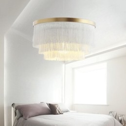 Lámpara colgante decorativa nórdica, cálida y romántica con borlas, lámpara colgante creativa.