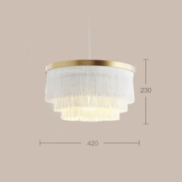 Lámpara colgante decorativa nórdica, cálida y romántica con borlas, lámpara colgante creativa.