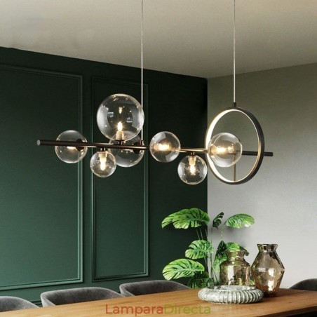 Lámpara colgante moderna de cristal con burbujas y bombillas G9 Lámpara colgante moderna de cristal con burbujas y bombillas G9