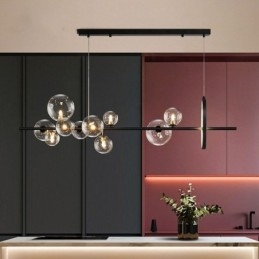 Lámpara colgante moderna de cristal con burbujas y bombillas G9