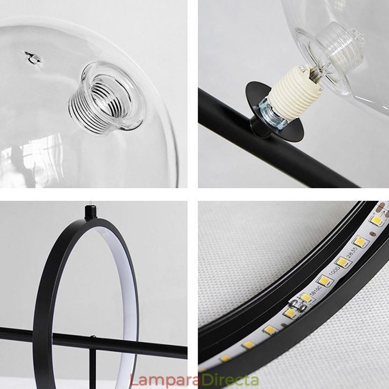 Lámpara colgante moderna de cristal con burbujas y bombillas G9