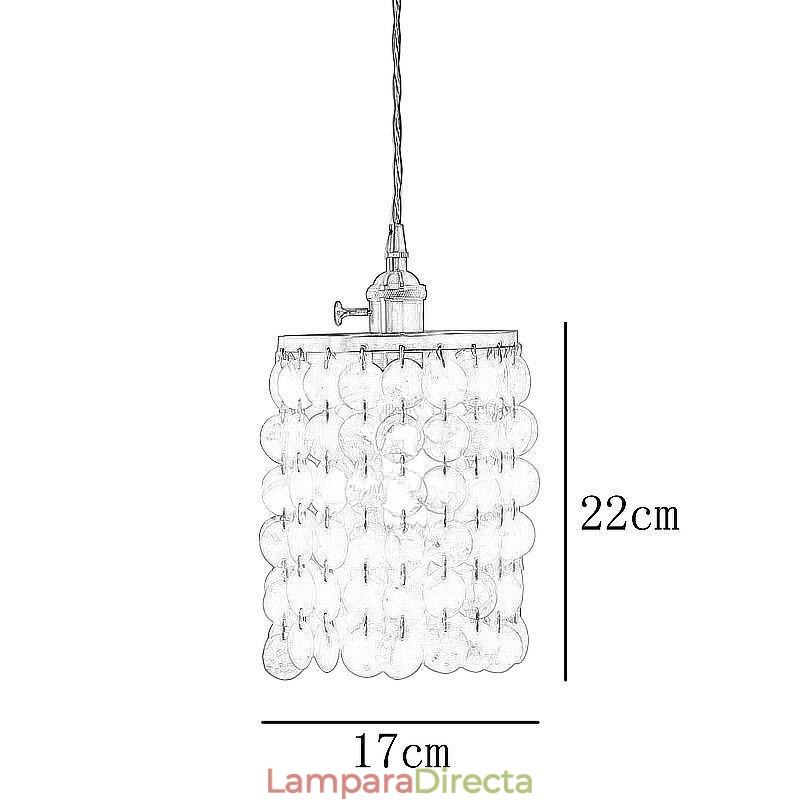 Lámpara de araña clásica moderna con pantalla de concha blanca, lámpara colgante de techo