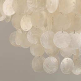 Lámpara colgante de techo moderna con forma de concha blanca