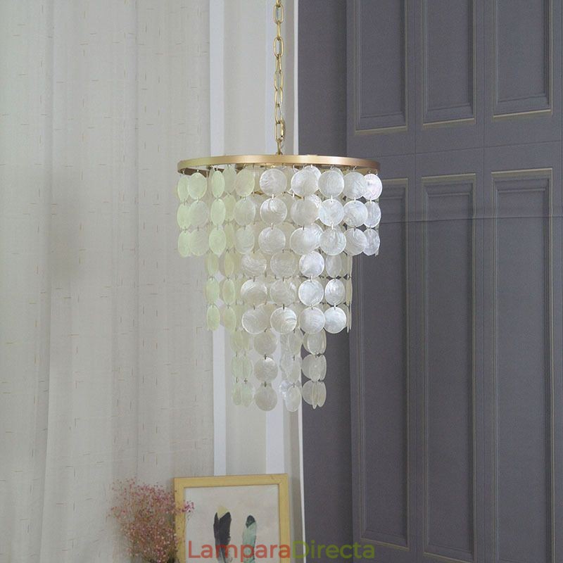 Iluminación de techo colgante contemporánea de concha