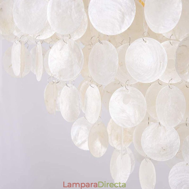 Iluminación de techo colgante contemporánea de concha