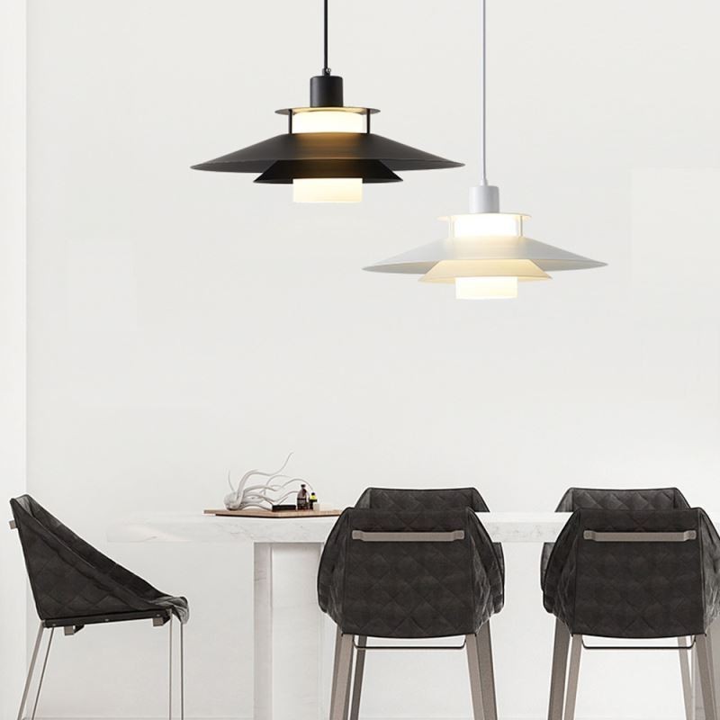 Lámpara colgante de aluminio nórdico, iluminación de techo minimalista moderna