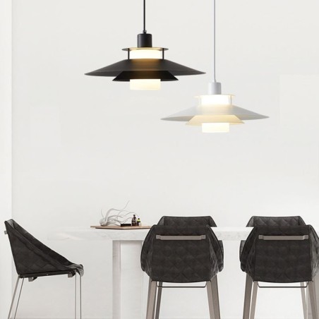 Lámpara colgante de aluminio nórdico, iluminación de techo minimalista moderna Lámpara colgante de aluminio nórdico, iluminación de techo minimalista moderna