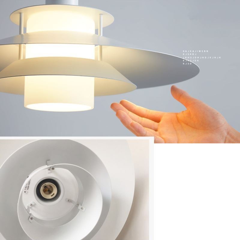 Lámpara colgante de aluminio nórdico, iluminación de techo minimalista moderna