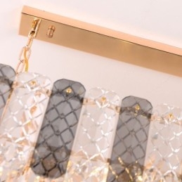Lámpara colgante de cristal moderna, lámpara colgante ovalada de lujo