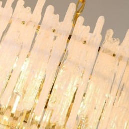 Lámpara colgante de techo de cristal redondo coral