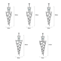 Lámpara colgante brillante, lámpara de techo grande