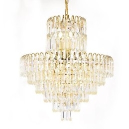 Elegante lámpara colgante de cristal redonda para techo.